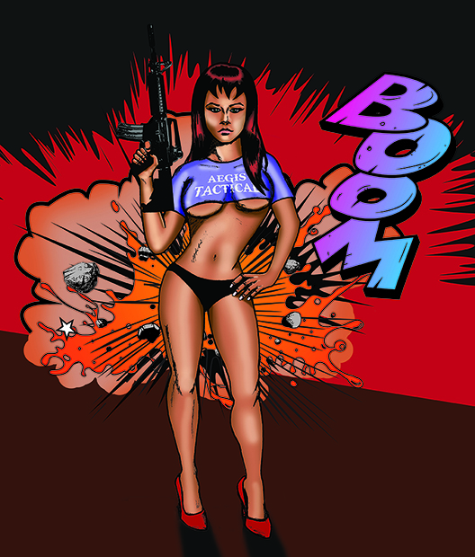 gun chicks tshirt